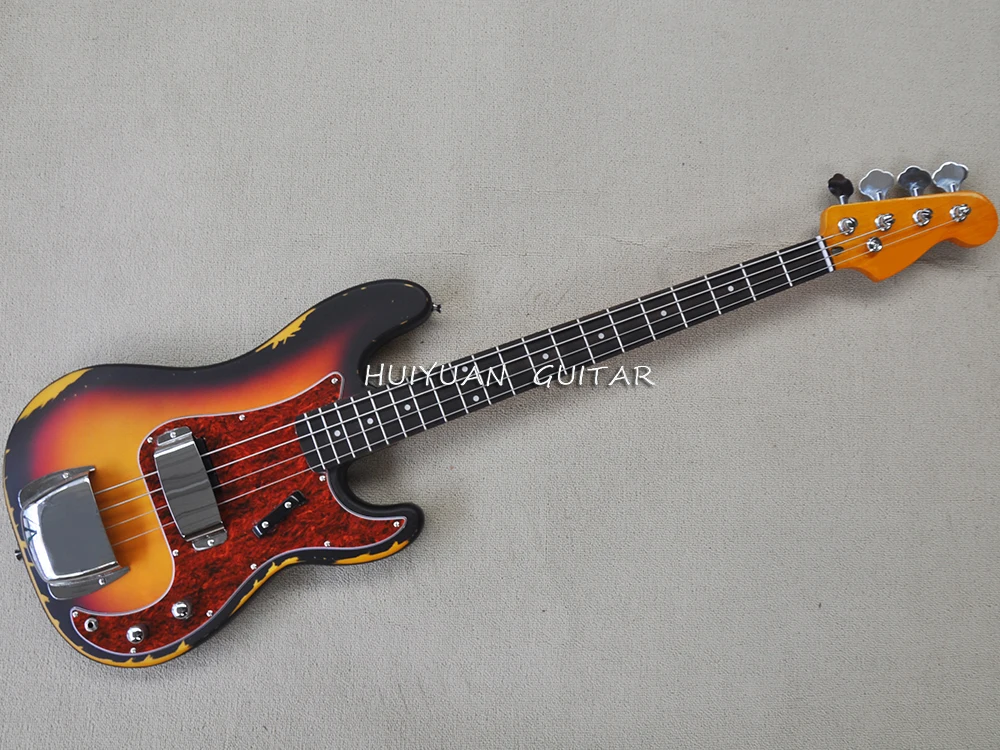 4-струнная реликсовая электрическая бас-гитара с подставкой из розового дерева, по индивидуальному заказу 
4-струнная реликсовая электрическая бас-гитара с подставкой из розового дерева, по индивидуальному заказу