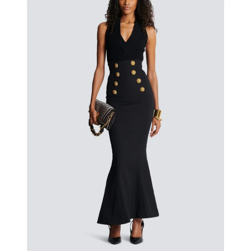 2023 Summer New Arrivals Top Quality Women Fashion Luxury Formal Solid Button Trumpet Mid-calf Skirt
2023 Summer New Arrivals Top Quality Women Fashion Luxury Formal Solid Button Trumpet Mid-calf Skirt