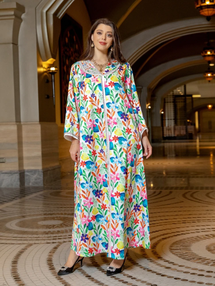 Eid Ramadan Long Dresses Muslim Abaya for Women Jalabiya Dress Turkey Diamond Kimono Robe Moroccan Caftan Elegant Vestidos 2023
Eid Ramadan Long Dresses Muslim Abaya for Women Jalabiya Dress Turkey Diamond Kimono Robe Moroccan Caftan Elegant Vestidos 2023