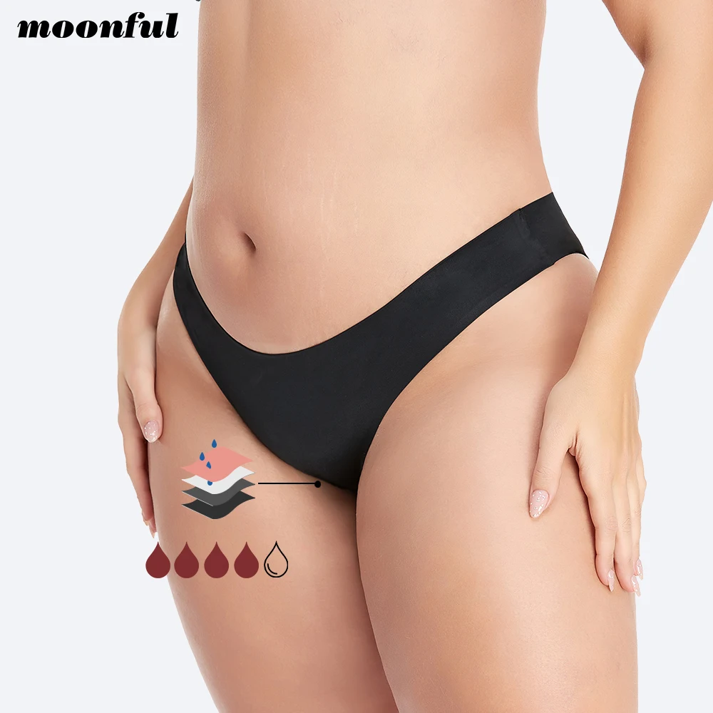 

Bikini Menstrual Period Panties Woman Seamless Menstrual Cycle Absorbent Period Underwear Leak Proof Very Abundant Flow Brief