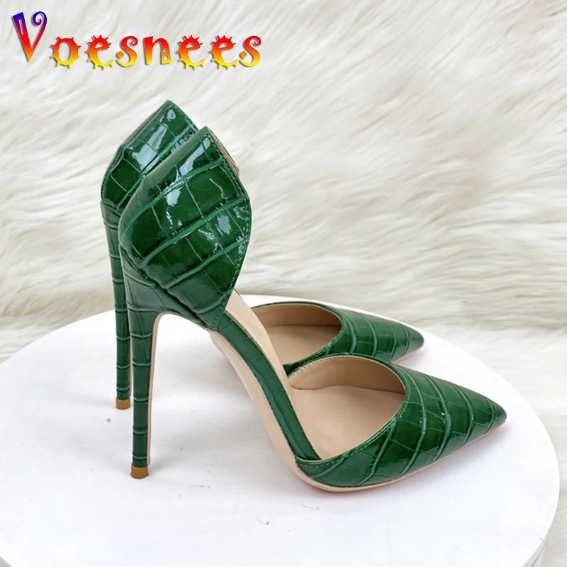 Women New Pointed Toe Thin High Heel Pumps Summer 10CM Crocodile Patterned Party Shoes Sexy Side Empty Office Work Sandals Green
Women New Pointed Toe Thin High Heel Pumps Summer 10CM Crocodile Patterned Party Shoes Sexy Side Empty Office Work Sandals Green