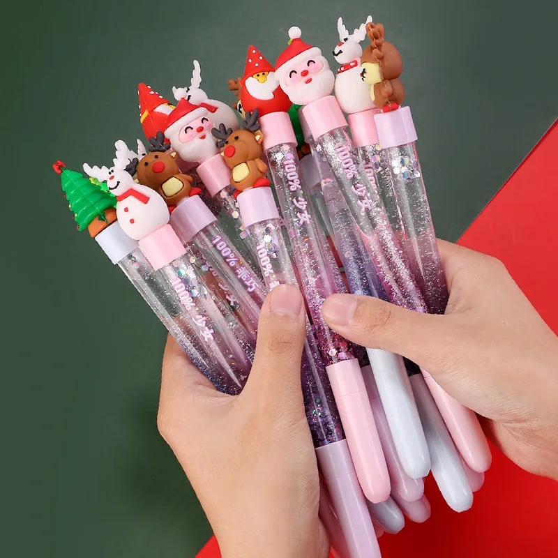 20Pcs/Lot Cute Christmas Quicksand Gel Pen 0.5mm Black Ink Cartoon Kawaii Pens School Office Supplies Writing Stationery Gifts
20Pcs/Lot Cute Christmas Quicksand Gel Pen 0.5mm Black Ink Cartoon Kawaii Pens School Office Supplies Writing Stationery Gifts