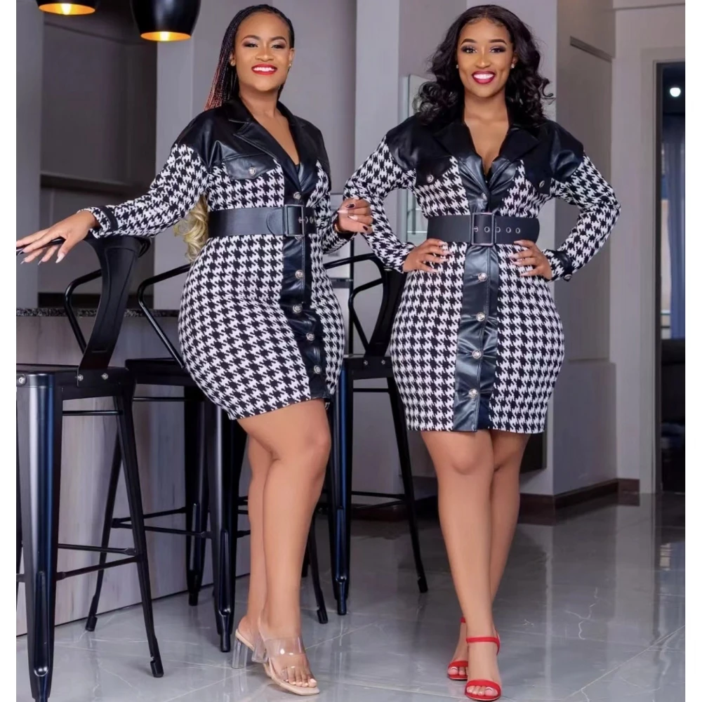 Summer Autumn African Dresses For Women Africa Clothing Long Sleeve Dress Sexy V-Neck Perspective Slim Dress Office Lady Party
Summer Autumn African Dresses For Women Africa Clothing Long Sleeve Dress Sexy V-Neck Perspective Slim Dress Office Lady Party