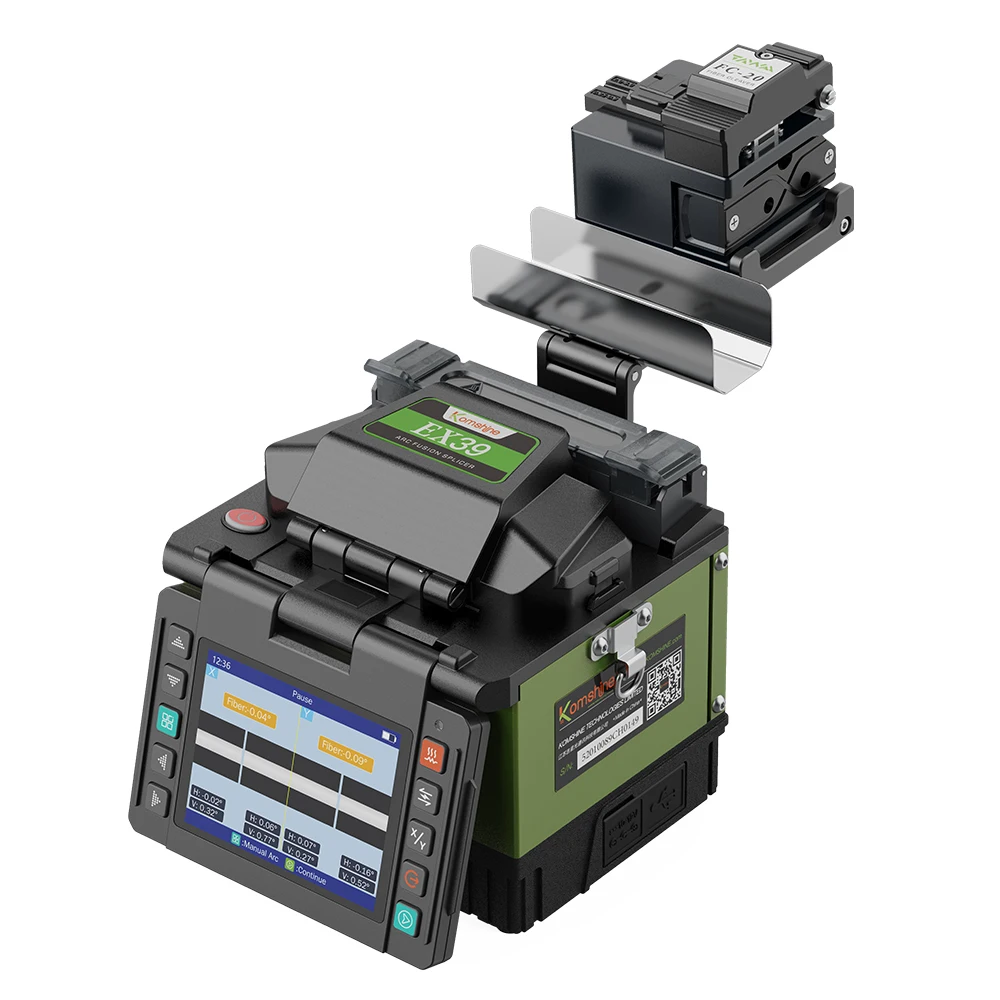 Brand New KomShine EX39 Mini Fiber FTTX Fusion Splicer 0.01dB Loss. Electrode Life For 5000 Times
Brand New KomShine EX39 Mini Fiber FTTX Fusion Splicer 0.01dB Loss. Electrode Life For 5000 Times