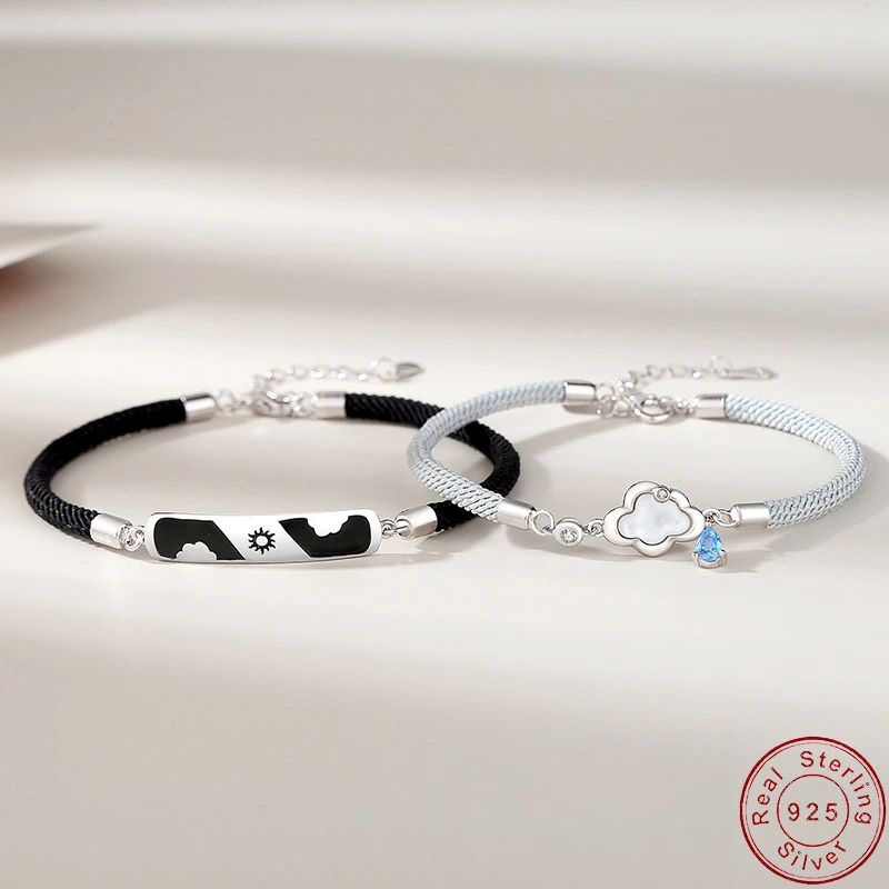 Изящный оригинальный браслет Sunny Cloud Couple S925 из стерлингового серебра, подвеска для фритиллярии для женщин, Новинка