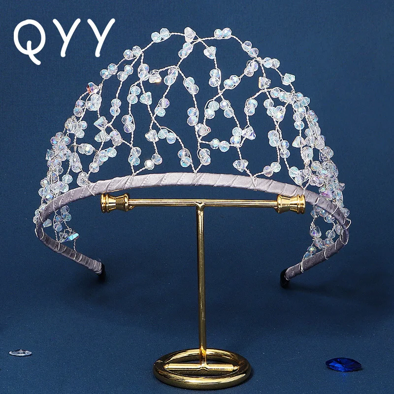 Handmade Crystal Crown Headband Bridal Wedding Hair Accessories Prom Tiaras and Crowns for Women Bride Hair Jewelry Party Gift
Handmade Crystal Crown Headband Bridal Wedding Hair Accessories Prom Tiaras and Crowns for Women Bride Hair Jewelry Party Gift