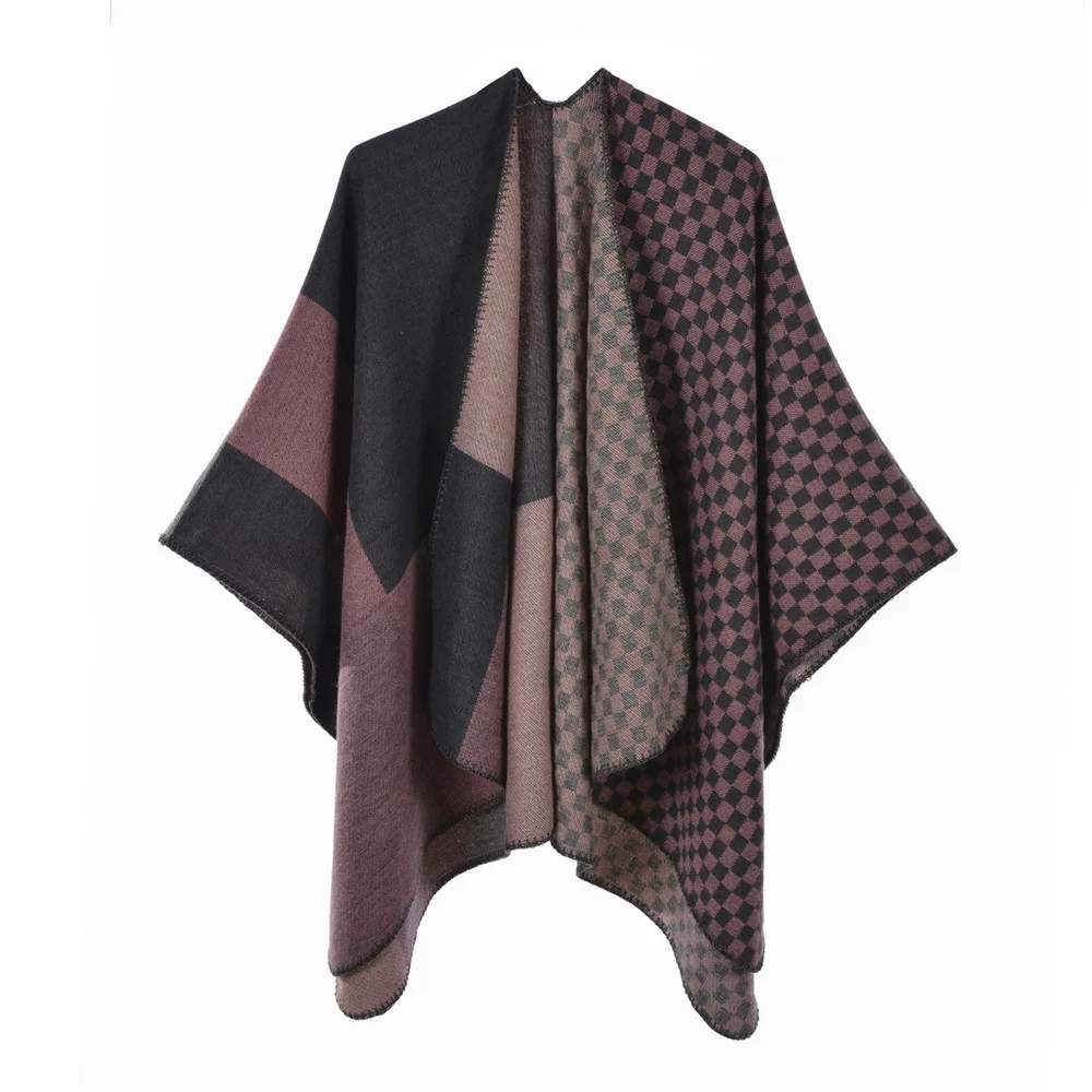 Shawl Autumn Winter New Warm Scarf Shawl European American Fashion Split Cashmere Cloak Multi-purpose Shawl Ponchos P2
Shawl Autumn Winter New Warm Scarf Shawl European American Fashion Split Cashmere Cloak Multi-purpose Shawl Ponchos P2
