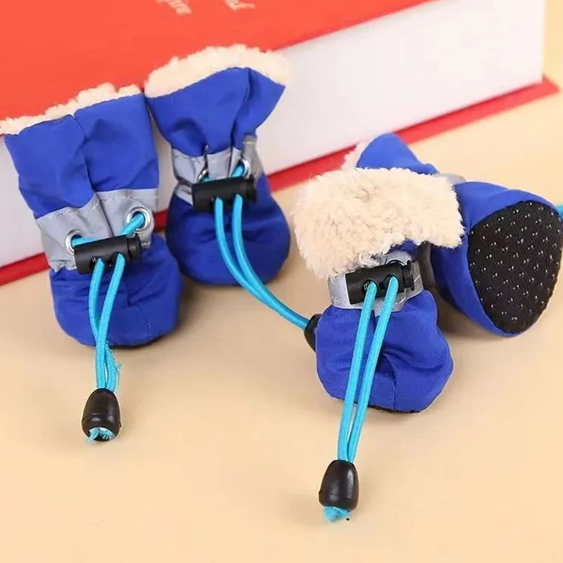 Winter Dog Shoes Add Cotton Waterproof Warm Pet Anti-slip Rain Snow Boots Thick For Small Cat Puppy Chihuahua Socks Booties 4pcs
Winter Dog Shoes Add Cotton Waterproof Warm Pet Anti-slip Rain Snow Boots Thick For Small Cat Puppy Chihuahua Socks Booties 4pcs