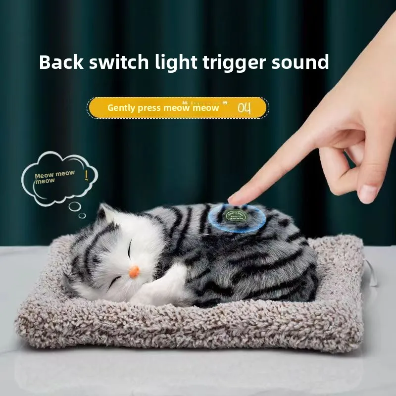 Kawaii Simulation Sleeping Cat Stuffed Animals Display Mold Portable Fake Cat Kittens Doll Ornaments Decoration Kids Toys Gifts Kawaii Simulation Sleeping Cat Stuffed Animals Display Mold Portable Fake Cat Kittens Doll Ornaments Decoration Kids Toys Gifts