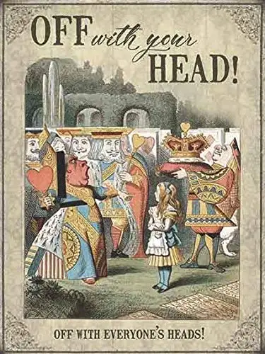 Tin Sign 8" w x 12" h Metal Signs Vintage Wall Decor Funny Plaques Poster for Indoor Shop Cafe Alice in Wonderland - Off
Tin Sign 8" w x 12" h Metal Signs Vintage Wall Decor Funny Plaques Poster for Indoor Shop Cafe Alice in Wonderland - Off