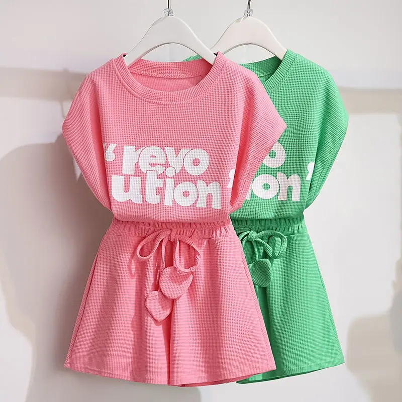 3-12 Years Kids Girls Clothes Sets Letter Print T-shirt Tops+Shorts Sets Children's Suit Fashion Girl Clothing Sets
3-12 Years Kids Girls Clothes Sets Letter Print T-shirt Tops+Shorts Sets Children's Suit Fashion Girl Clothing Sets