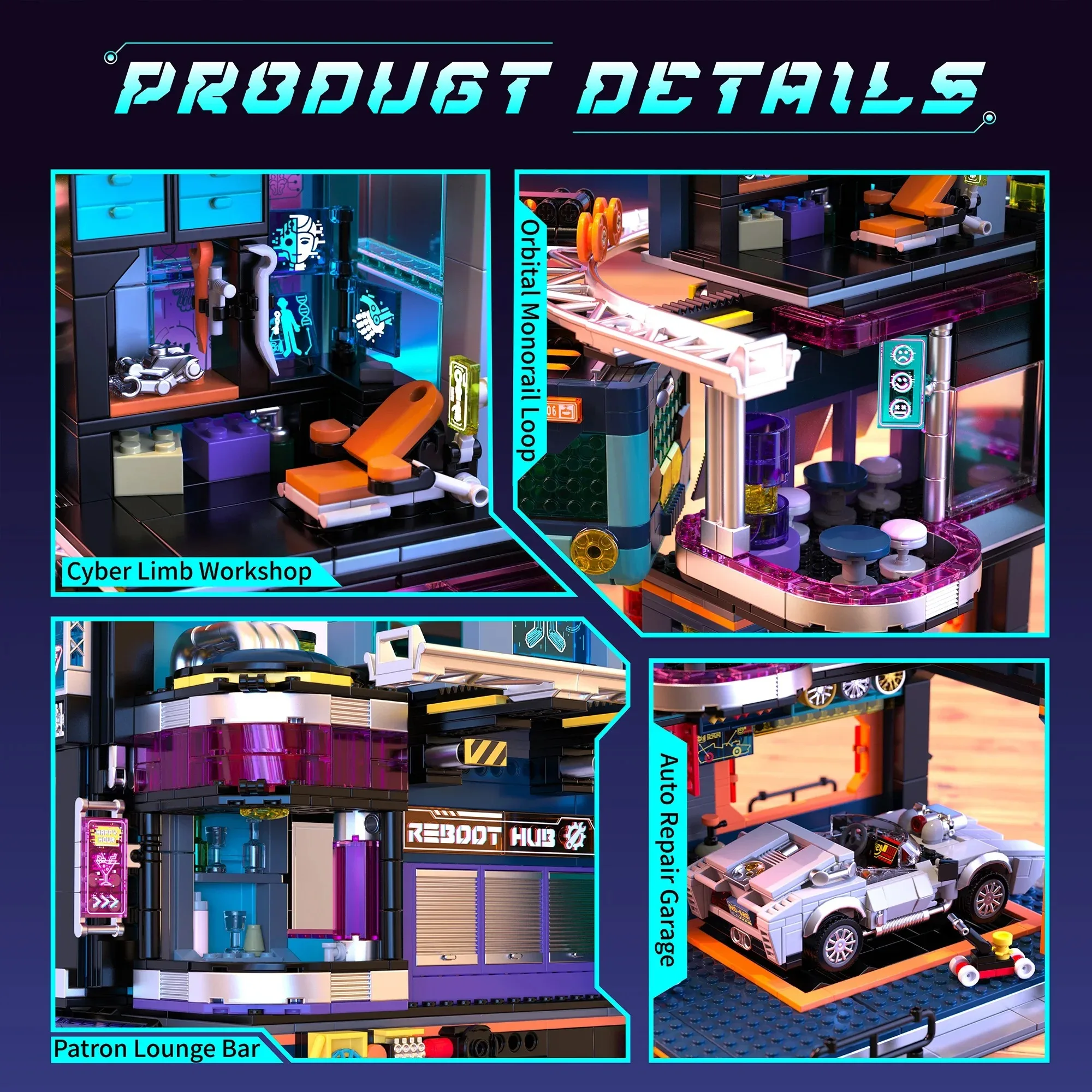 2098PCS Cyber Repair House Buildings Set,City Apartment Store Architecture Modular Building Block Assembly Model Kit,Adults Gift 2098PCS Cyber Repair House Buildings Set,City Apartment Store Architecture Modular Building Block Assembly Model Kit,Adults Gift