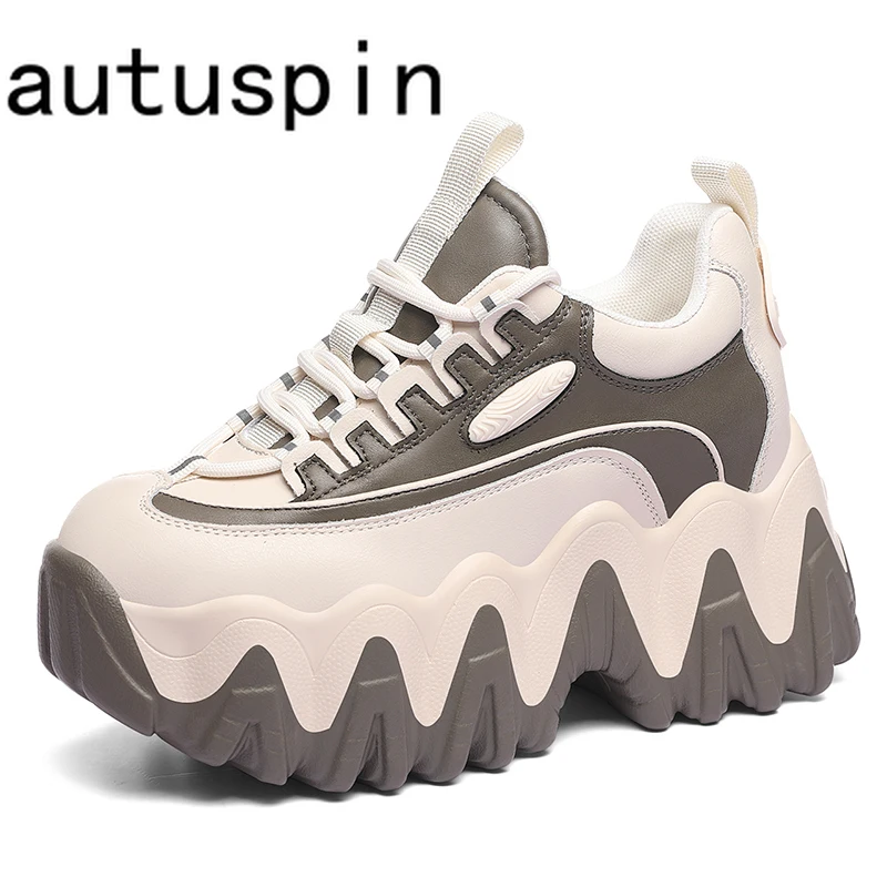 AUTUSPIN 9cm Genuine Leather Women Increased Internal Shoes Fashion Microfiber Leather High Platform Chunky Pumps Office Ladies
AUTUSPIN 9cm Genuine Leather Women Increased Internal Shoes Fashion Microfiber Leather High Platform Chunky Pumps Office Ladies