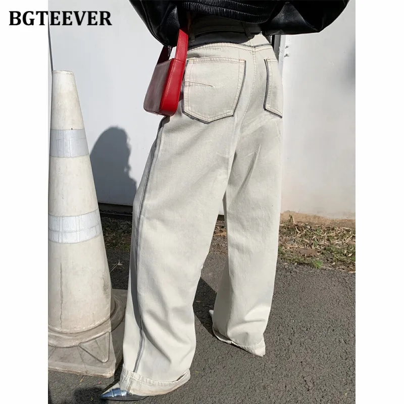 BGTEEVER Vintage Loose Wide Leg Women Jeans Pants Spring Summer Pockets High Waist Ladies Denim Trousers
BGTEEVER Vintage Loose Wide Leg Women Jeans Pants Spring Summer Pockets High Waist Ladies Denim Trousers