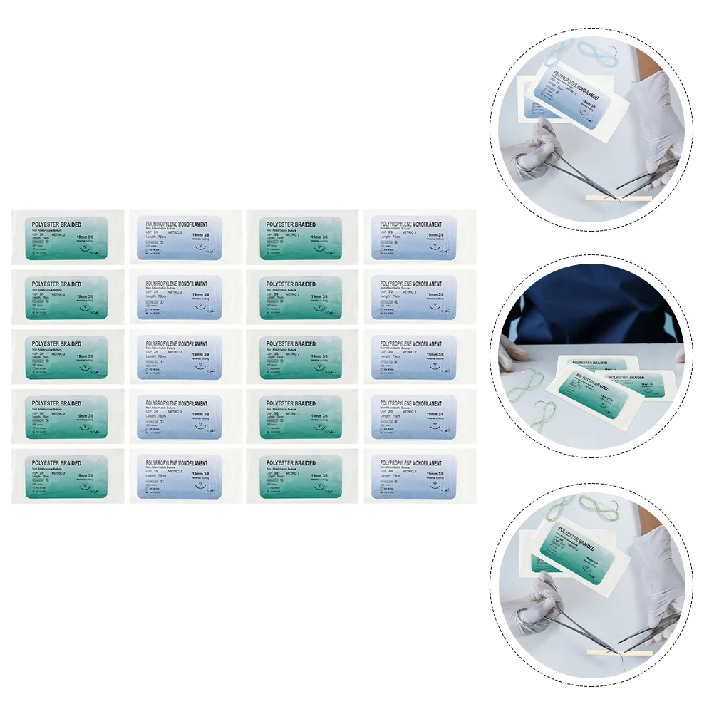 20 Pcs Sewing Kit Suturing Device Tool Suture Threads Practice Equipment Medical Training
20 Pcs Sewing Kit Suturing Device Tool Suture Threads Practice Equipment Medical Training