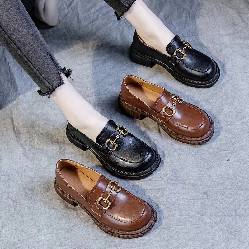 New Slip-on shoe Spring and Autumn Genuine Leather Handmade British Fashion Casual Shoes Shallow Mouth Soft Sole Breathable
New Slip-on shoe Spring and Autumn Genuine Leather Handmade British Fashion Casual Shoes Shallow Mouth Soft Sole Breathable