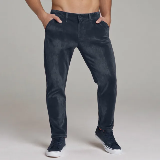 FJPersonality-Pantalon Slim Fit en velours doré pour hommes, Mode décontractée, Solide, Populaire, Haute qualité, Astronomique, Chaud, Document, Automne, 2024 2
