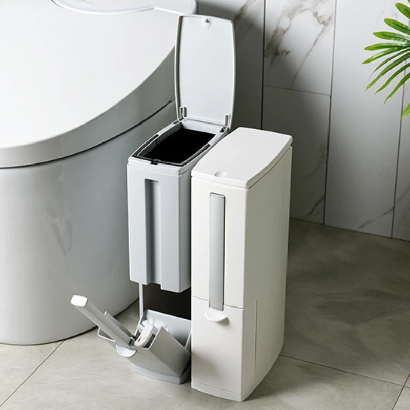 Narrow Trash Can Toilet Brush Set Plastic Waste Bin Press-type Dustbin Kitchen Garbage Bucket Bathroom Cleaning Tool Accessories
Narrow Trash Can Toilet Brush Set Plastic Waste Bin Press-type Dustbin Kitchen Garbage Bucket Bathroom Cleaning Tool Accessories