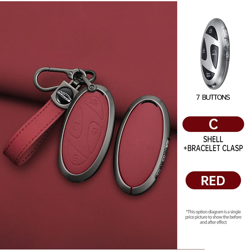 Zinc Alloy Leather Car Remote Key Case Cover Holder Shell For Hyundai Ionic 6 Grandeur GN7 Kona Ev New Grand Prix Accessories
Zinc Alloy Leather Car Remote Key Case Cover Holder Shell For Hyundai Ionic 6 Grandeur GN7 Kona Ev New Grand Prix Accessories