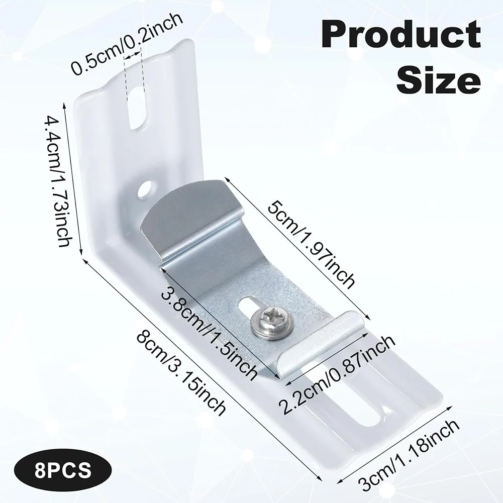 8 Pcs Vertical Blind L Bracket Vertical Blind Bracket Clips 3 Inch Length Metal 0.1 X 0.1 X 0.1 Inches Frames Mounting
8 Pcs Vertical Blind L Bracket Vertical Blind Bracket Clips 3 Inch Length Metal 0.1 X 0.1 X 0.1 Inches Frames Mounting