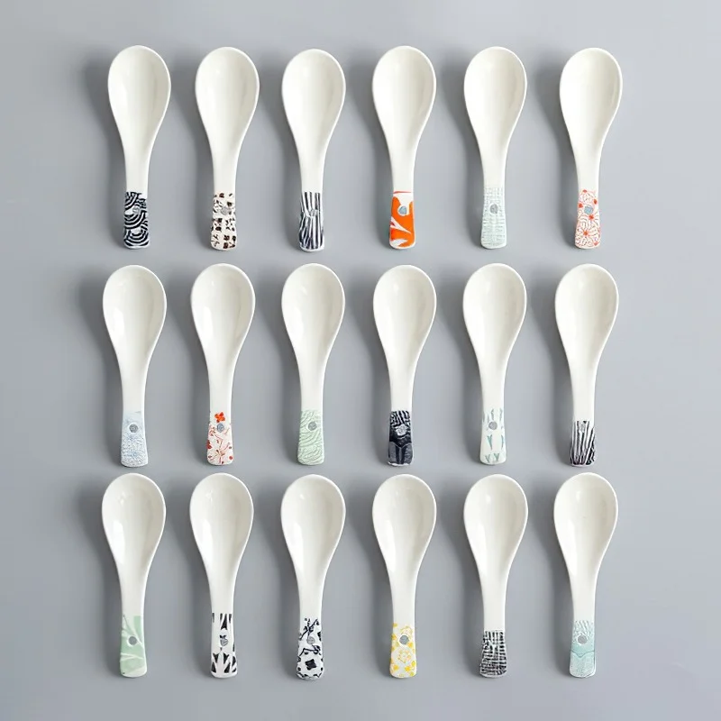 1Pcs Ceramic Spoon Multi-Function Glaze Porcelain Japanese Scoop Porridge Soup Spoon Tableware Restaurant Household Kitchenware 
1Pcs Ceramic Spoon Multi-Function Glaze Porcelain Japanese Scoop Porridge Soup Spoon Tableware Restaurant Household Kitchenware