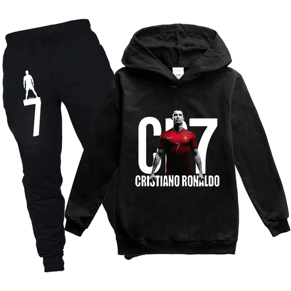 Kids Spring Autumn Football Idol CR7 Print Hoodie+Pants 2pcs Tracksuits 3-12Years Boys Girls Casual Outfits Children Clothes Set
Kids Spring Autumn Football Idol CR7 Print Hoodie+Pants 2pcs Tracksuits 3-12Years Boys Girls Casual Outfits Children Clothes Set