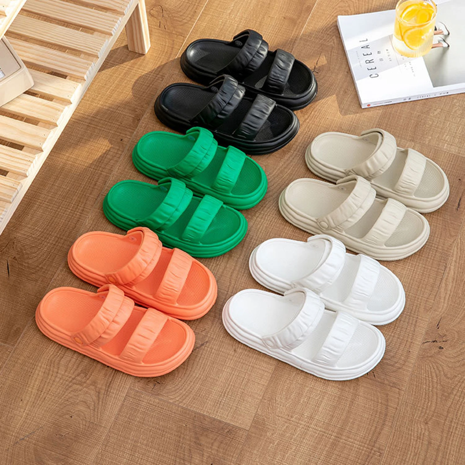 Female Casual Thick Sole Slippers Soft Sole Non-Slip Outwear Shoes For Camping
Female Casual Thick Sole Slippers Soft Sole Non-Slip Outwear Shoes For Camping