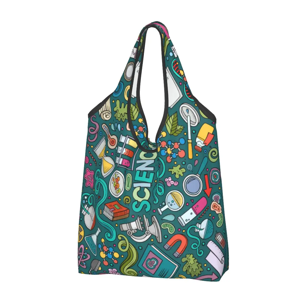 Fashion Print Chemistry Science Pattern Shopping Tote Bags Portable Shopper Shoulder Nerd Geek Scientist Teacher Handbag
Fashion Print Chemistry Science Pattern Shopping Tote Bags Portable Shopper Shoulder Nerd Geek Scientist Teacher Handbag