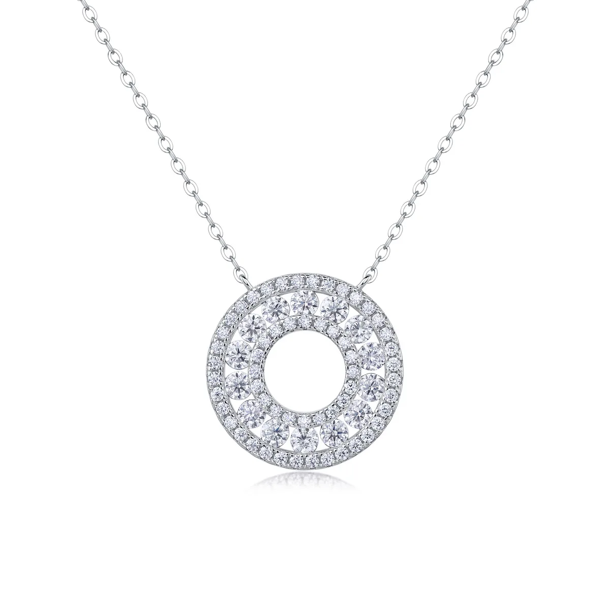 1.4CT D Color Double Circle Moissanite Necklace Pendant For Women GRA Certified S925 Silver Neck Chain Luxury Jewelry Gift
1.4CT D Color Double Circle Moissanite Necklace Pendant For Women GRA Certified S925 Silver Neck Chain Luxury Jewelry Gift