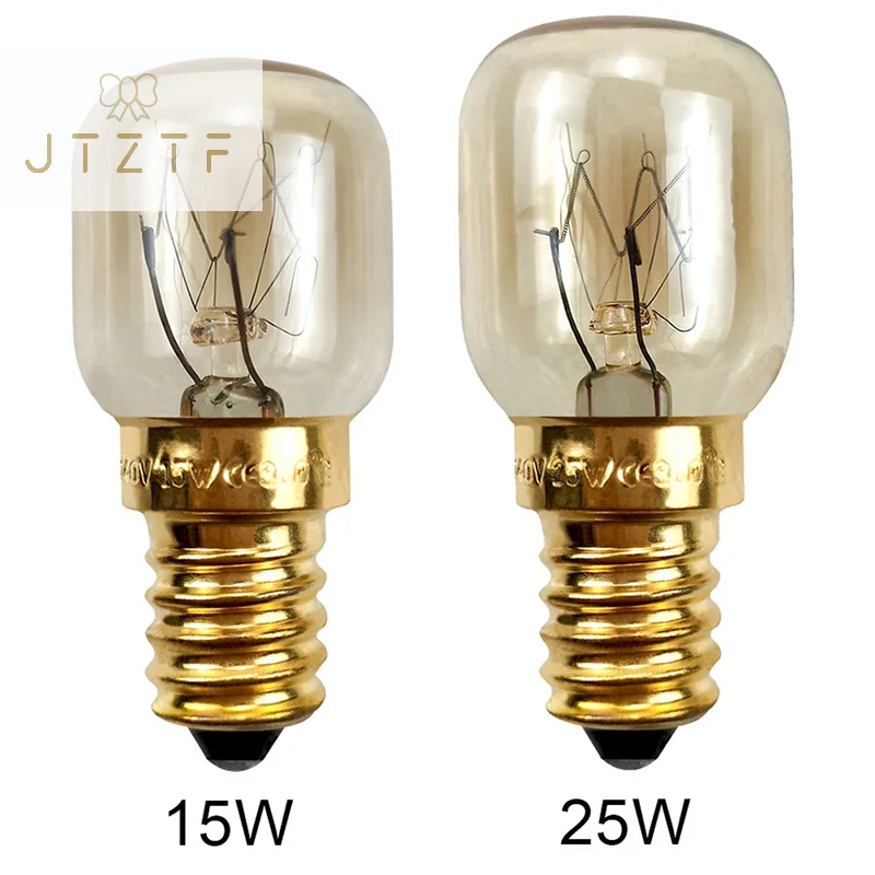 

High Temperature Bulb 15W 25W E14 300 Degree Microwave Oven Light Bulbs Tungsten Filament steamer Lamp Bulbs Salt Light Bulb