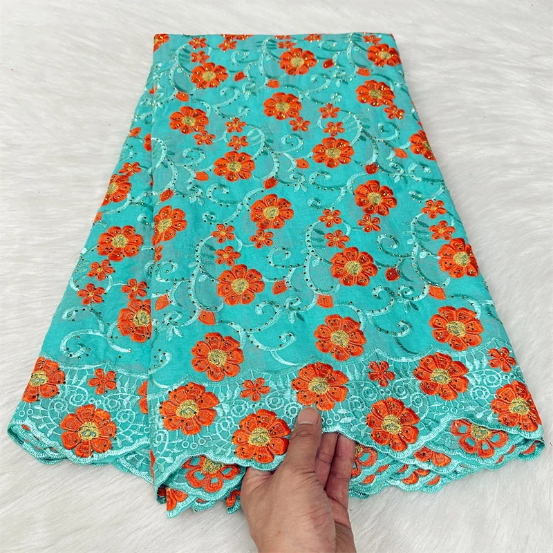 5 yard Swiss voile lace fabric heavy beaded embroidery African High Qualit 100% cotton With diamonds popular Dubai style 9L09171
5 yard Swiss voile lace fabric heavy beaded embroidery African High Qualit 100% cotton With diamonds popular Dubai style 9L09171