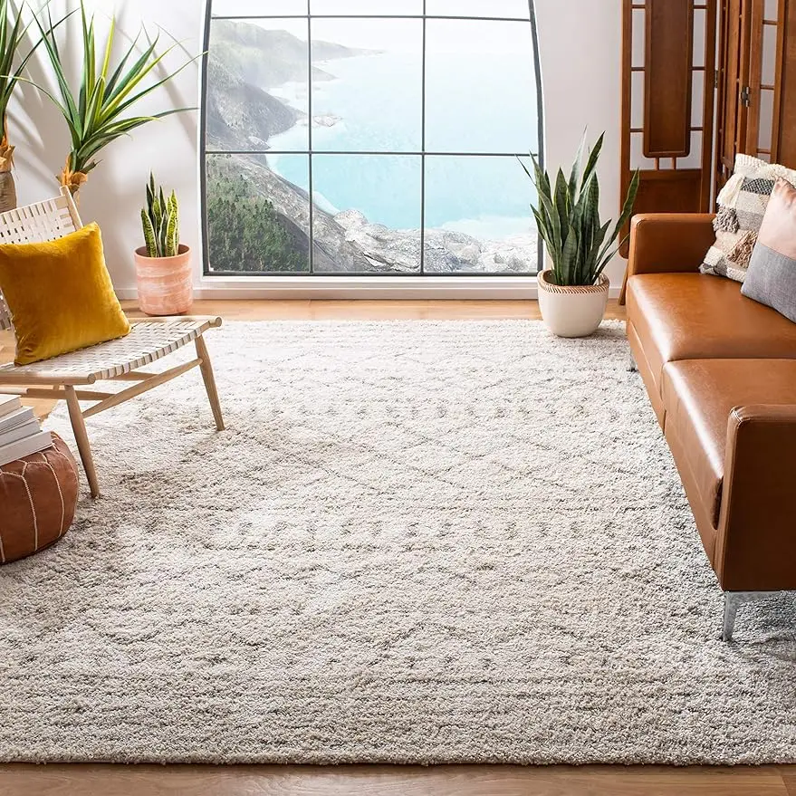 SAFAVIEH Arizona Shag Collection Area Rug - 9' x 12', Ivory & Beige, Moroccan Design, Non-Shedding & Easy Care, 1.6-inch Thick
SAFAVIEH Arizona Shag Collection Area Rug - 9' x 12', Ivory & Beige, Moroccan Design, Non-Shedding & Easy Care, 1.6-inch Thick