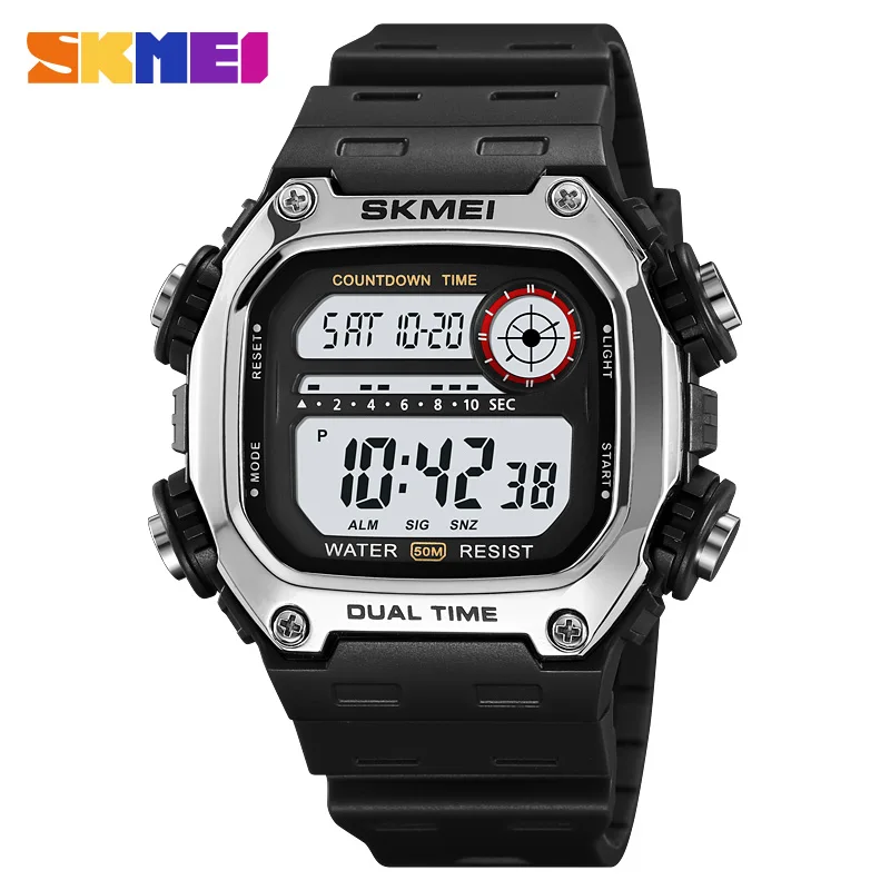 

SKMEI Sport S-shock Men's Watch Luxury 2Time Countdown Electronic Watches Waterproof Military Fashion Original Clock