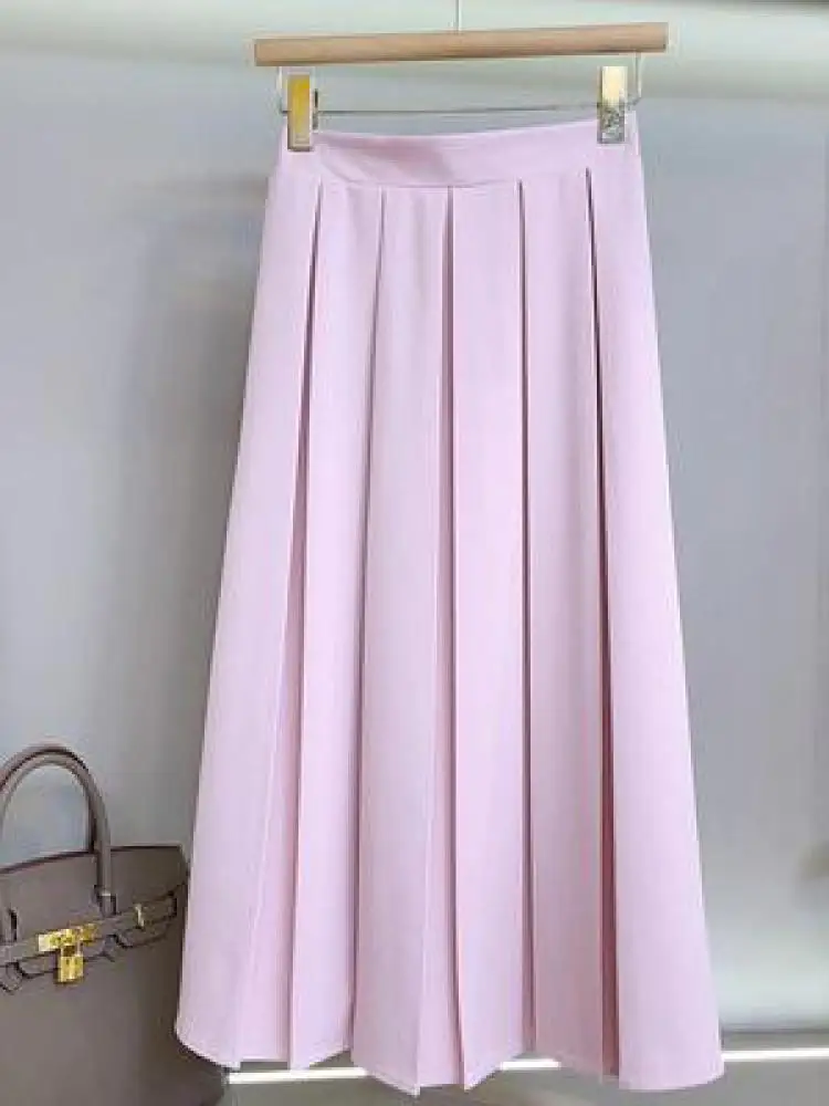 Sweet Elegant A Line Skirts Fashion Pleated High Waist Woman Vintage Sexy Party Skirt Summer Solid Color Elastic Waist Versatile
Sweet Elegant A Line Skirts Fashion Pleated High Waist Woman Vintage Sexy Party Skirt Summer Solid Color Elastic Waist Versatile