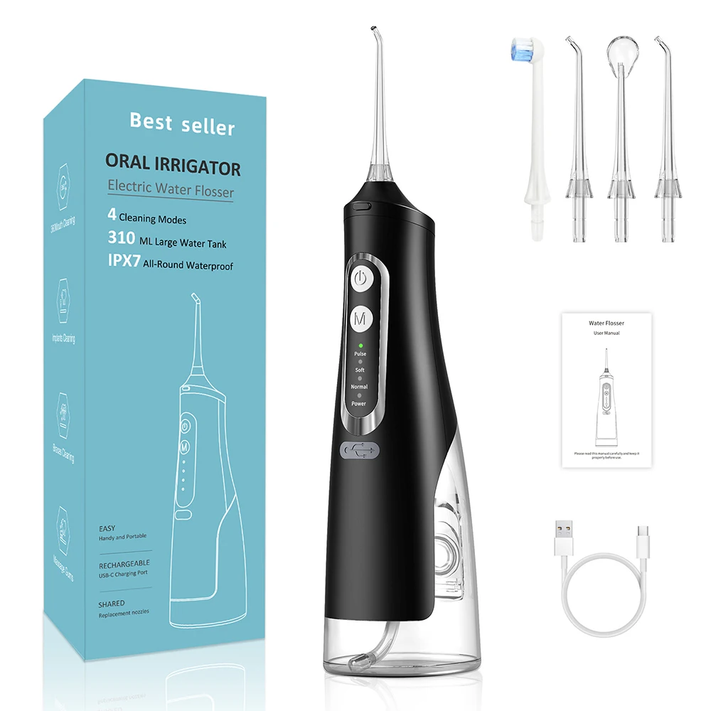 Powerful Oral Irrigator Portable Water Flosser For Teeth Whitening USB Dental Water Jet Tooth Pick Teeth Cleaning Tools 310ml
Powerful Oral Irrigator Portable Water Flosser For Teeth Whitening USB Dental Water Jet Tooth Pick Teeth Cleaning Tools 310ml