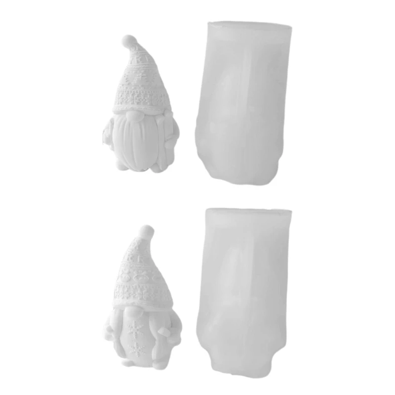 

3D Face-less Ski Dwarf Silicone Mold Handmade Desktop Decor Gypsum Epoxy Resin Gnome Mould for Home Decoration