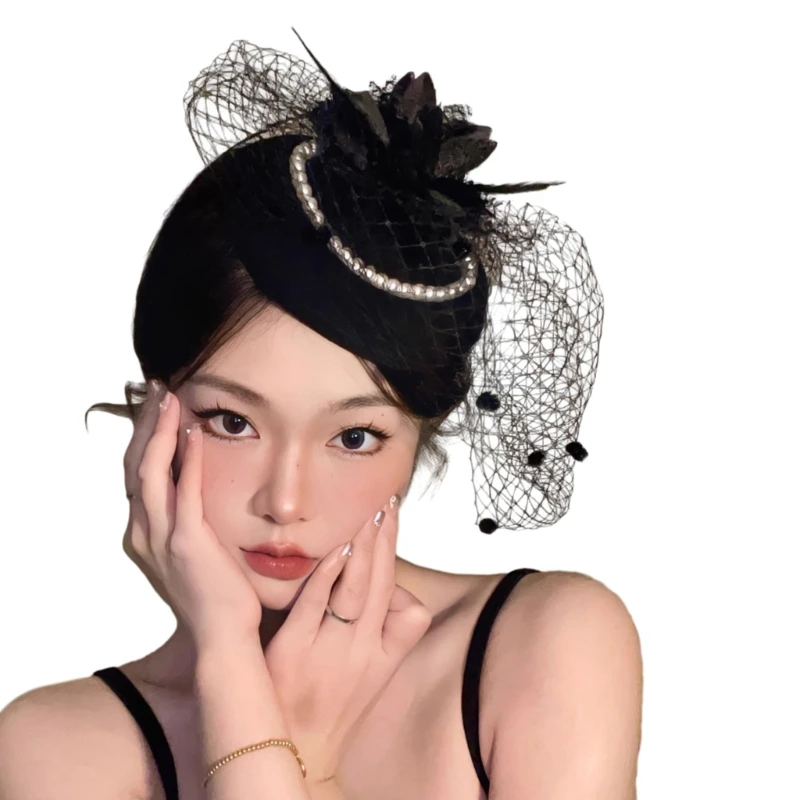 Women Tea Party Fascinator Hat Hair Clip Artificial Pearl Mesh Fascinator Hat Church Headwear Ornament Wedding Costume Hairpin
Women Tea Party Fascinator Hat Hair Clip Artificial Pearl Mesh Fascinator Hat Church Headwear Ornament Wedding Costume Hairpin