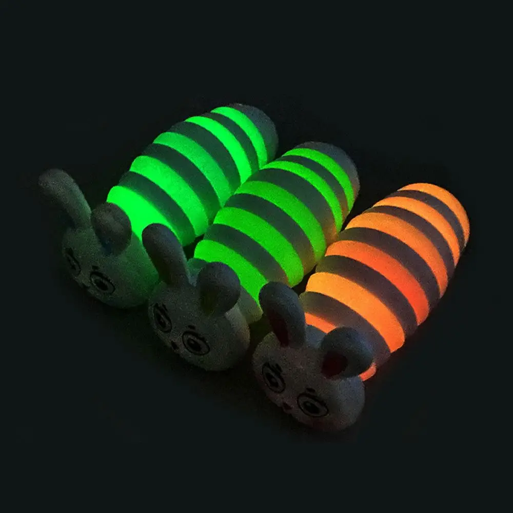 

Worm Toy Stress Reliever Fingertip Sensory Insects Fidget Toys Simulation Decompression Toy Luminous Children Anti Stress Toy