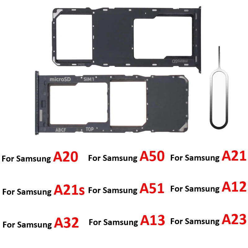 

Оригинальный лоток для Sim-карты для Samsung Galaxy A20 A50 A21 A21s A51 A12 A32 A23 A13 A23 A14, лоток для SD-карты, слот для держателя