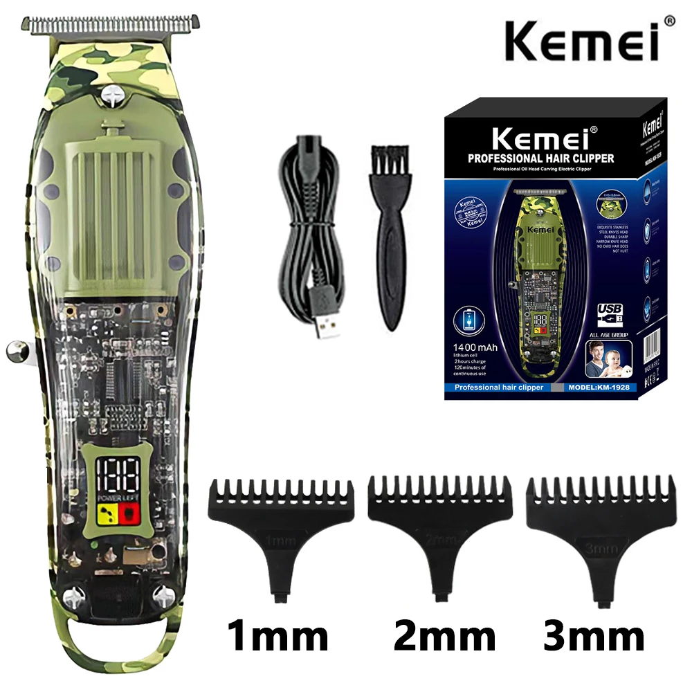 Kemei Professional Hair Clipper Adjustable Hair Trimmer For Men Cord&Cordless Electric Beard Haircut Machine Rechargeable 
Kemei Professional Hair Clipper Adjustable Hair Trimmer For Men Cord&Cordless Electric Beard Haircut Machine Rechargeable
