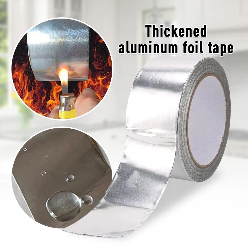 20M Adhesive Sealing Foil High Temperature Resistance Aluminum Foil Tape Pipe Repair Tape Heat Insulation Kitchen Accessories
20M Adhesive Sealing Foil High Temperature Resistance Aluminum Foil Tape Pipe Repair Tape Heat Insulation Kitchen Accessories
