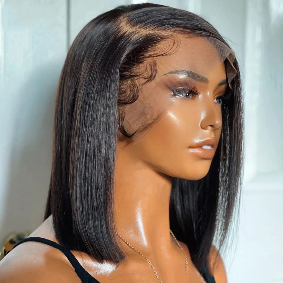 Short Bob Bone Straight HD Lace Front Wigs Human Natural Hair 4x4 Closure Wig Transparent Short 13x4 Lace Frontal Wigs For Women
Short Bob Bone Straight HD Lace Front Wigs Human Natural Hair 4x4 Closure Wig Transparent Short 13x4 Lace Frontal Wigs For Women