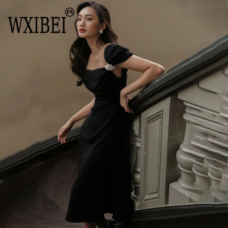 WXIBEI French Elegant Hepburn Style Strapless Slim High Waist Black Dress Female Celebrity Pearl Dresses 2023 Summer New FC631
WXIBEI French Elegant Hepburn Style Strapless Slim High Waist Black Dress Female Celebrity Pearl Dresses 2023 Summer New FC631