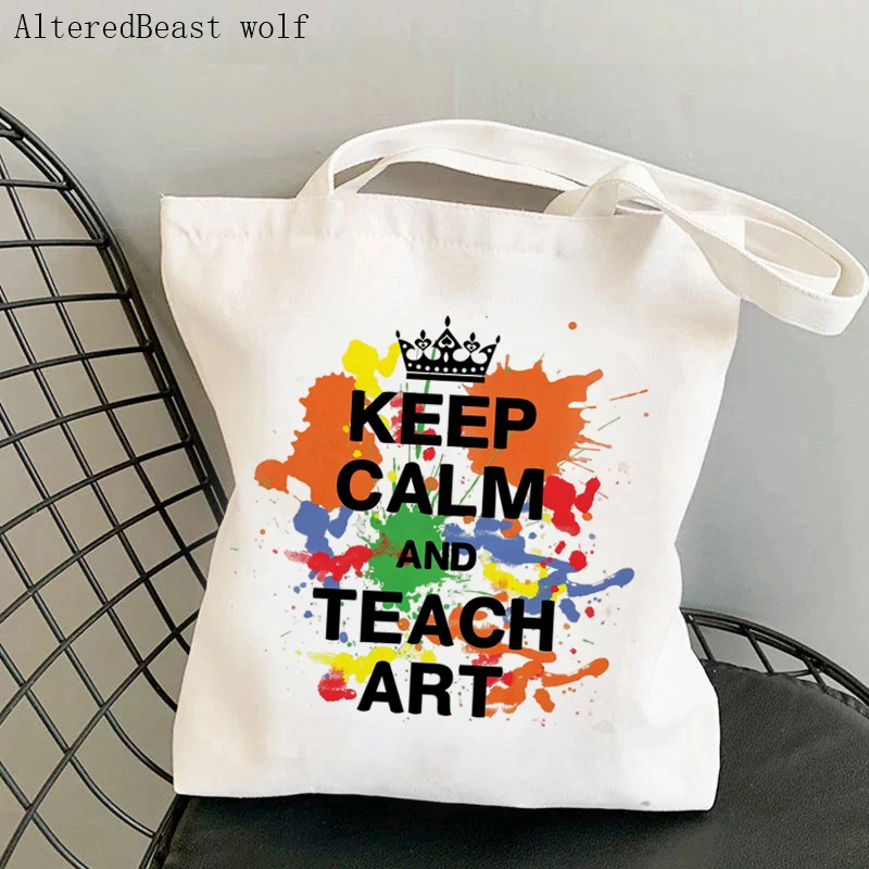 Teacher supplies Shopper bag Keep Calm Teach Art Bag Harajuku Canvas Shopper Bag girl handbag Tote Shoulder Lady gift Bag
Teacher supplies Shopper bag Keep Calm Teach Art Bag Harajuku Canvas Shopper Bag girl handbag Tote Shoulder Lady gift Bag
