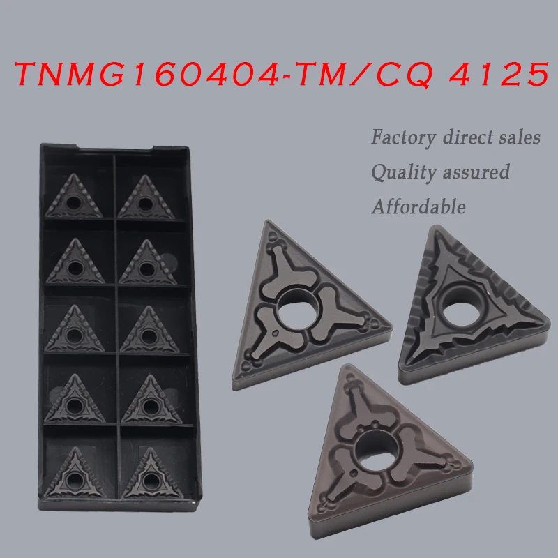 10Pcs TNMG160404/TNMG160408-TM/CQ-4125 High Quality Carbide Insert External Turning Tool CNC Machine for TNMG Lathe Parts
10Pcs TNMG160404/TNMG160408-TM/CQ-4125 High Quality Carbide Insert External Turning Tool CNC Machine for TNMG Lathe Parts