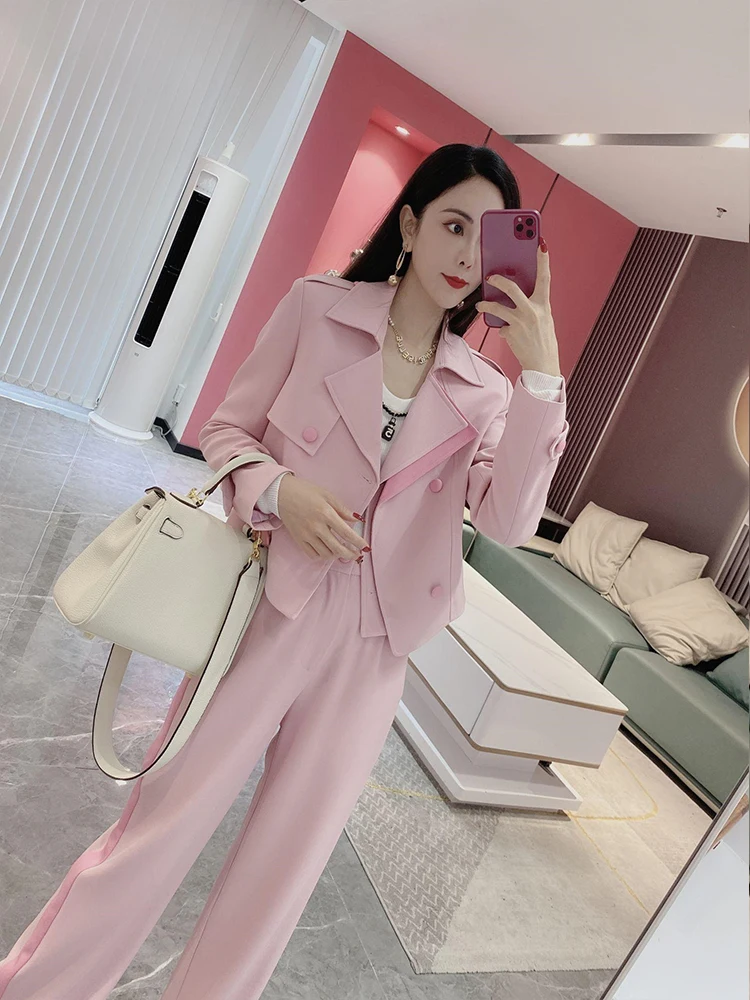 Suit Women Fall 2023 Autumn Suit Jacket Wide-leg Pants Two-piece Set Casual Blazer Sets Traje Formal Mujer New Suit for Women
Suit Women Fall 2023 Autumn Suit Jacket Wide-leg Pants Two-piece Set Casual Blazer Sets Traje Formal Mujer New Suit for Women