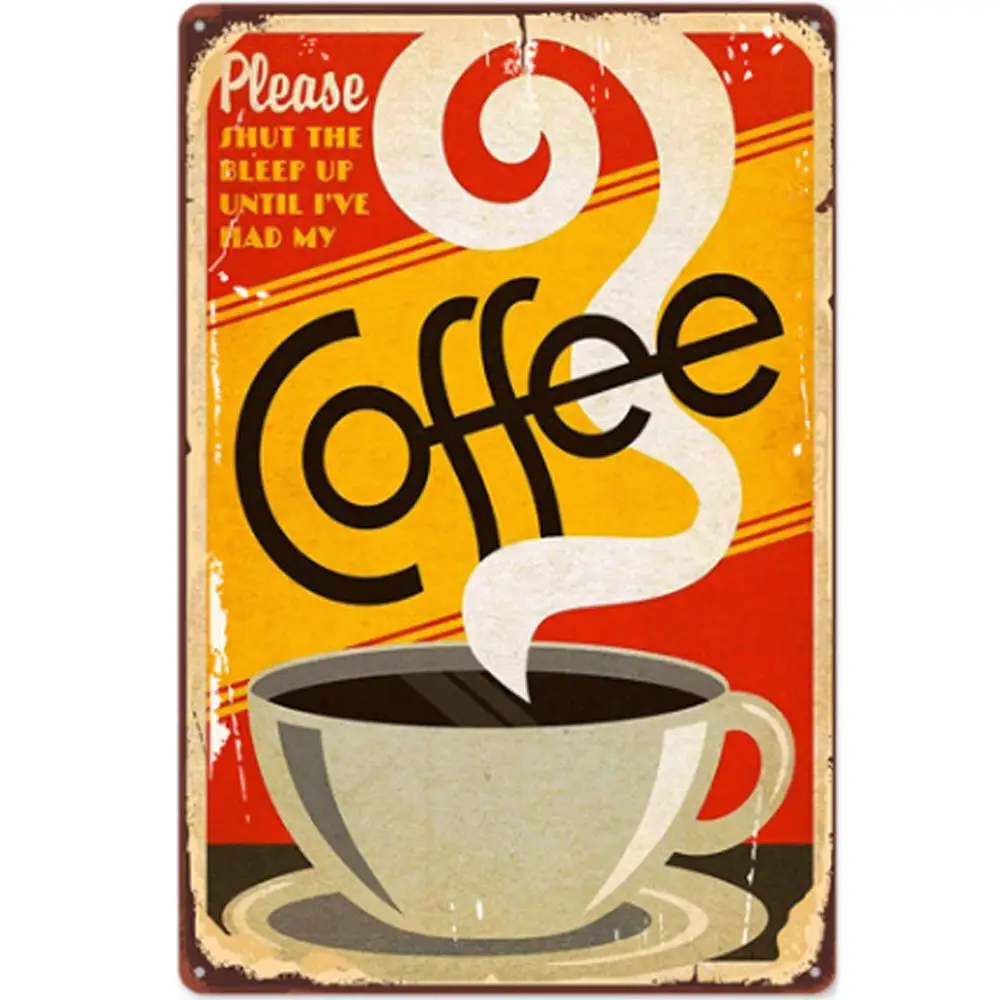 Interesting retro design Coffee Tin Metal Signs Wall Art | Thick Tinplate Print Poster Wall Decoration for Cafe/Kitchen/Coffee
Interesting retro design Coffee Tin Metal Signs Wall Art | Thick Tinplate Print Poster Wall Decoration for Cafe/Kitchen/Coffee