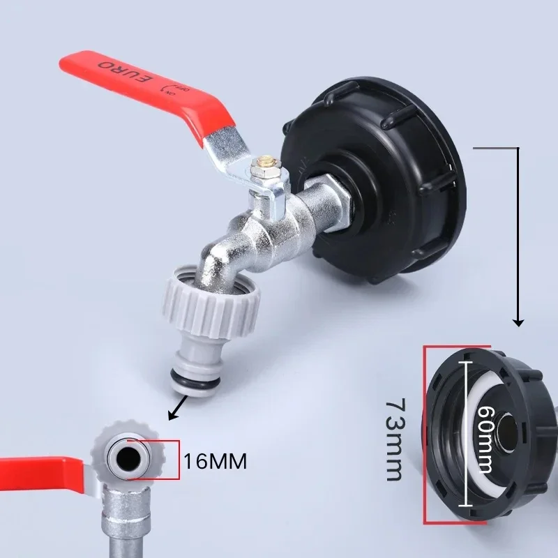 IBC Tank Tap Adapter S60X6 Coarse Thread Garden Quick Connect Faucet Alloy Replacement Valve Fitting Connect Replacement Garden
IBC Tank Tap Adapter S60X6 Coarse Thread Garden Quick Connect Faucet Alloy Replacement Valve Fitting Connect Replacement Garden