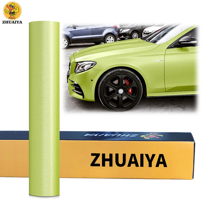 ZHUAIYA 1.52x18M Brushed Aluminum Lime Green Vinyl Wrap Auto Car Sticker Decal Film Sheet Bubble Free Air Release Technology
ZHUAIYA 1.52x18M Brushed Aluminum Lime Green Vinyl Wrap Auto Car Sticker Decal Film Sheet Bubble Free Air Release Technology