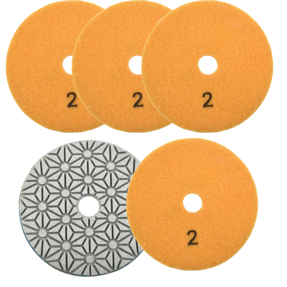 1/5pcs 4inch Diamond Polishing Pad Dry/Wet 3 Step Grinding Wheel For Granite Concrete Stone Polishing Power Tool Accessories
1/5pcs 4inch Diamond Polishing Pad Dry/Wet 3 Step Grinding Wheel For Granite Concrete Stone Polishing Power Tool Accessories